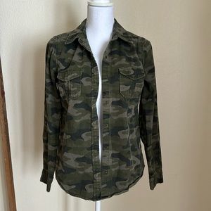 Arizona Jean Company Camo Button Up Shacket